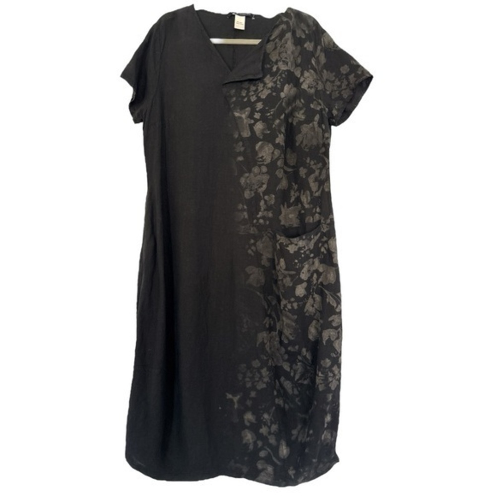 Elemente Clemente Linen Oversized Tunic Midi Lagenlook Dress Size 4